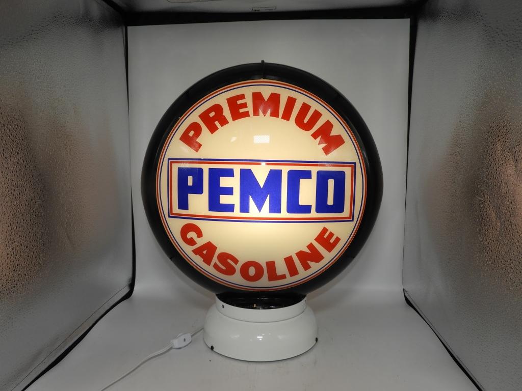 Pemco Premium Gasoline globe