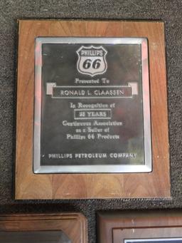 Group of 3 plaques, Phillips 66, Oklahoma Trucking