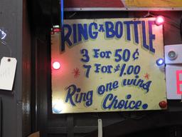 Carnival Ring-a-Bottle wooden price board