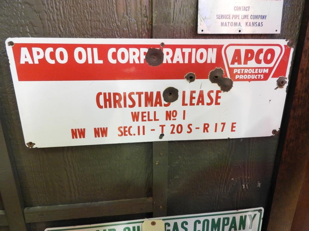 Apco lease sign "Christmas Lease Well No. 1" SSP