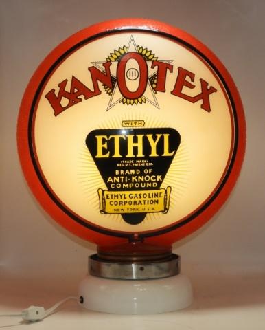 Kanotex Ethyl EGC logo, orange ripple Gill body