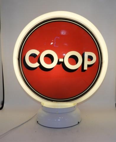 Co-Op globe, narrow glass body