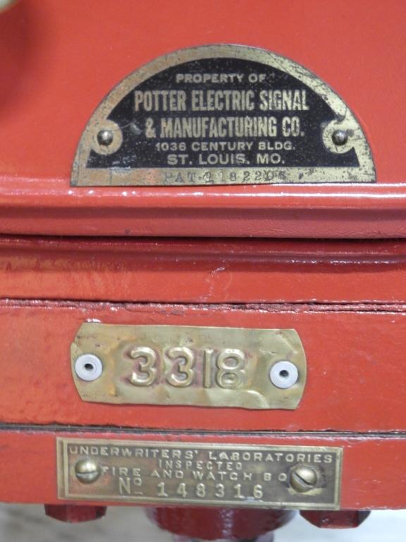 Potter Electric Signal cast iron fire alarm box, 7