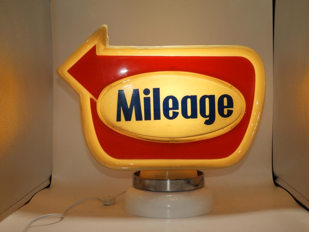 Mileage all plastic arrow-shaped