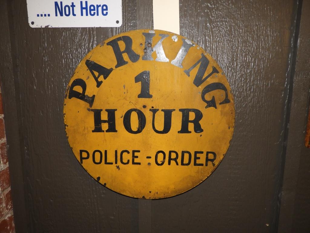 1 Hour Parking sign "Police Order" SS steel