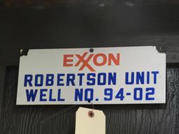 Exxon SSP lease sign, 12"x5"