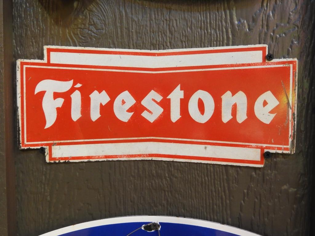 Firestone die cut rack sign, SST, 17"x5"