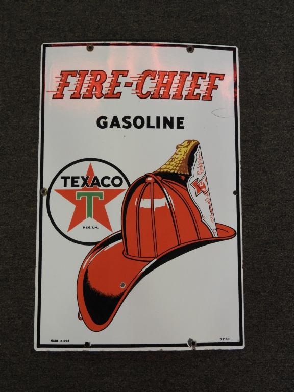 Texaco Fire Chief pump plate SSP 18"