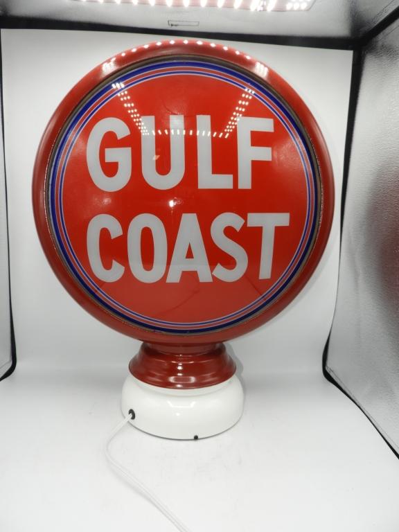 Gulf Coast red & blue globe