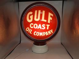 Gulf Coast Oil Company globe, 15"