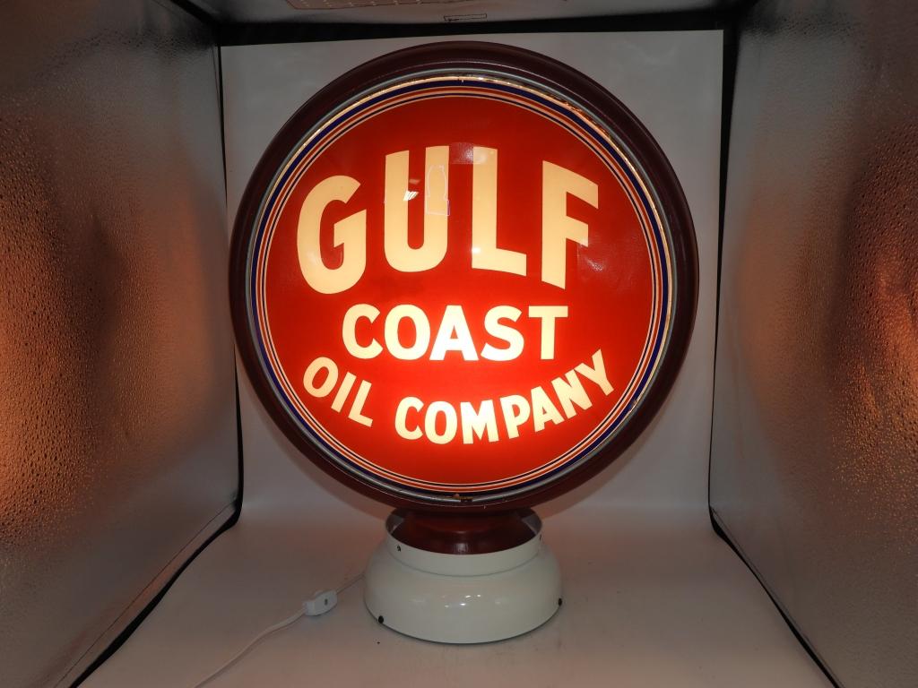 Gulf Coast Oil Company globe, 15"