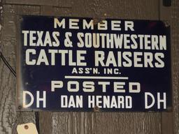Texas & Southwestern Cattle Raisers sign
