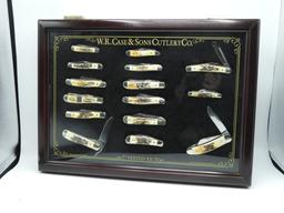 Case Collector Knife Set w/ 15 matching knives, 18