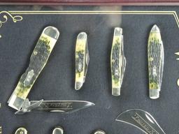 Case Collector Knife Set, 8 matching knives, 13"x1