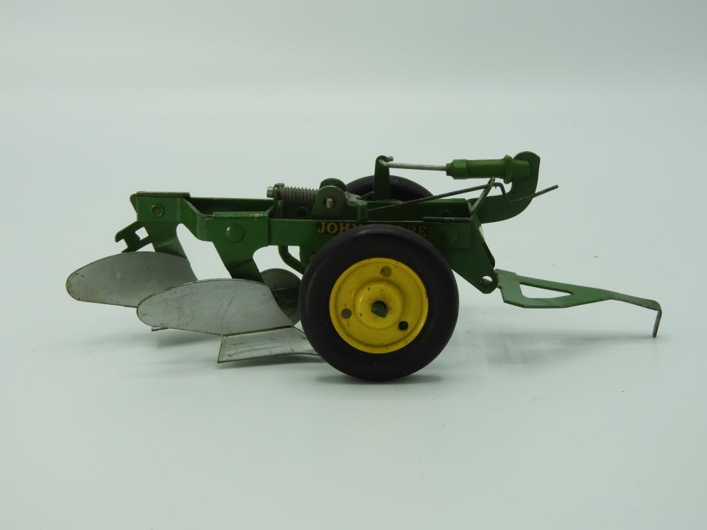 Tin John Deere 2 bottom drag plow, 7"Lx2"T