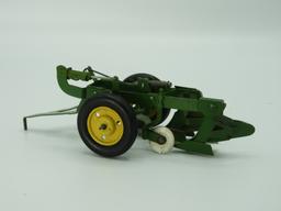 Tin John Deere 2 bottom drag plow, 7"Lx2"T