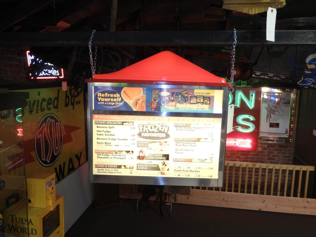 Sonic light up menu board, DS, 25"x25"