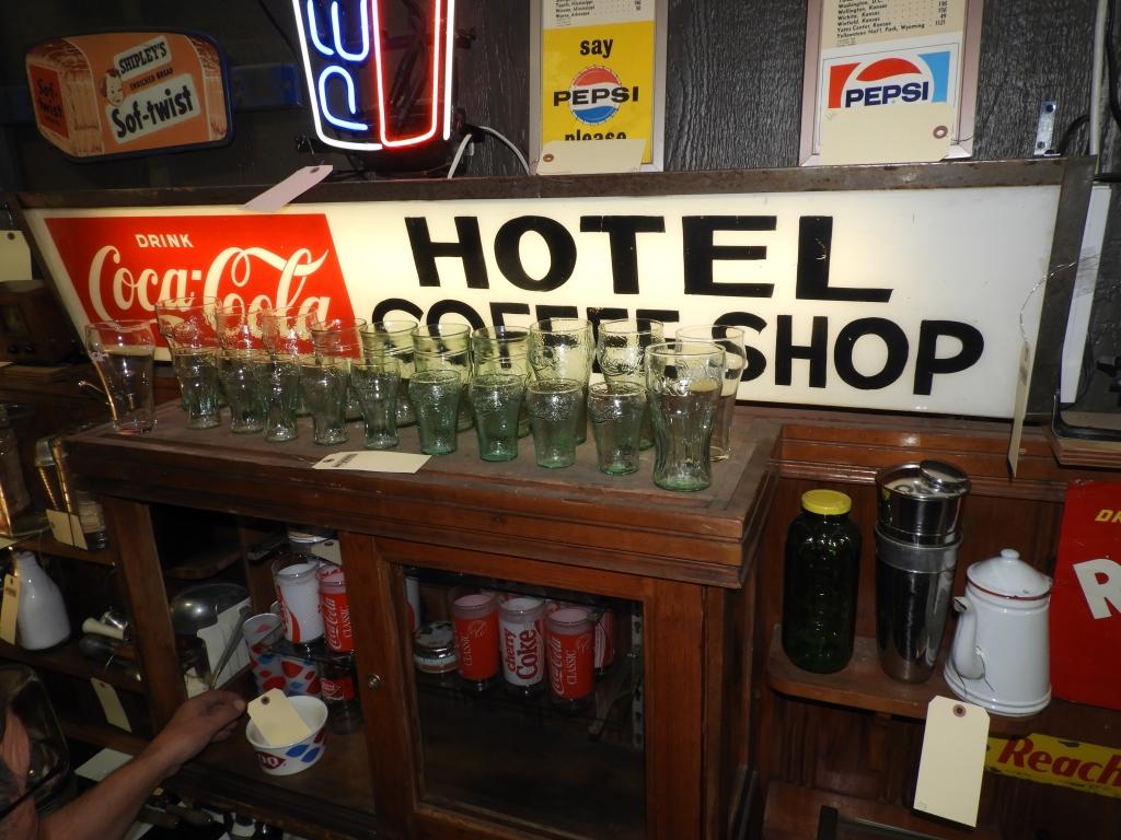 Drink Coca-Cola refill coffee shop light up sign,