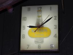 New Grape Soda light up clock, 13"x16"