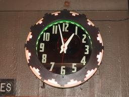 Aztec 2-tone neon clock, 26"