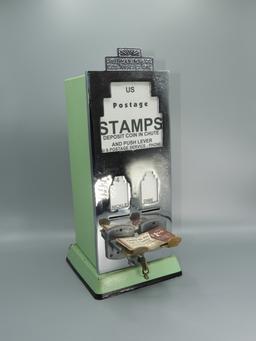 Shipman postage stamp machine, nickel & dime, 15"T