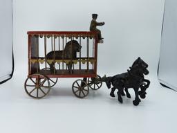 Cast iron & wood circus wagon