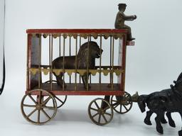 Cast iron & wood circus wagon