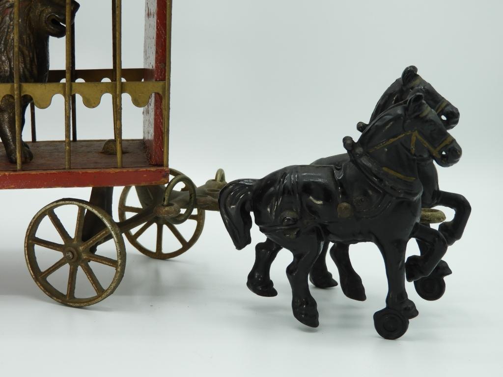 Cast iron & wood circus wagon