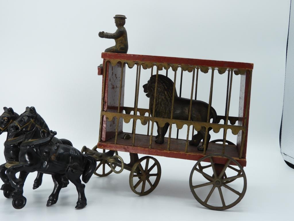 Cast iron & wood circus wagon