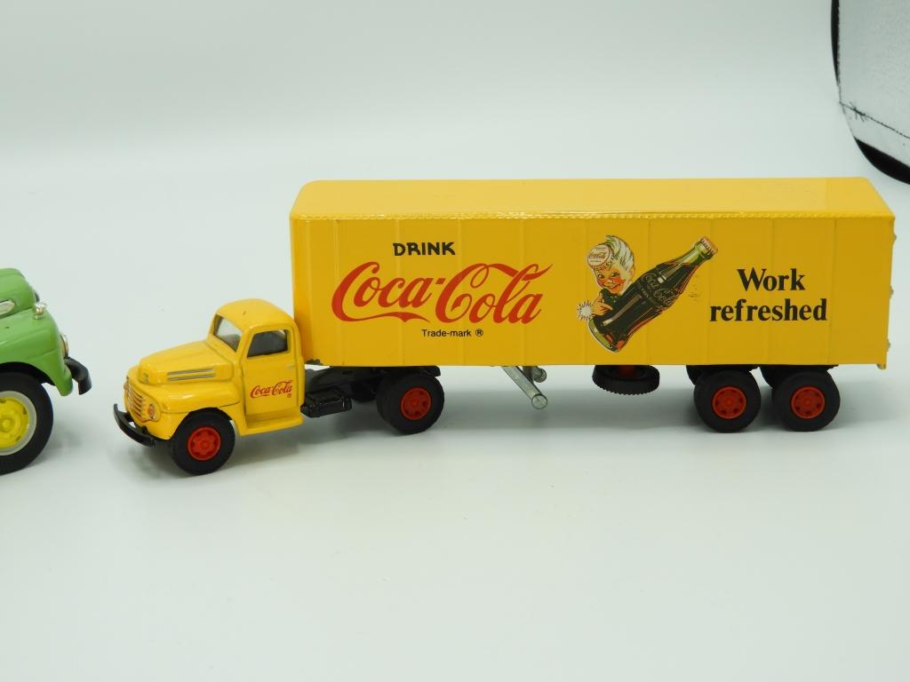 2 die cast trucks, 1st gear Drink Dr. Pepper stake