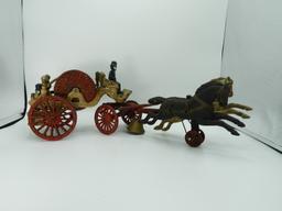 Cast iron horse-drawn fire engine