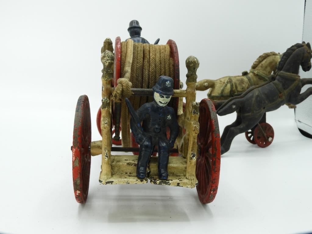 Cast iron horse-drawn fire engine