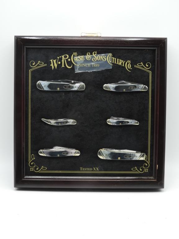 Case Collector Knife Set w/ display box & 6 knives