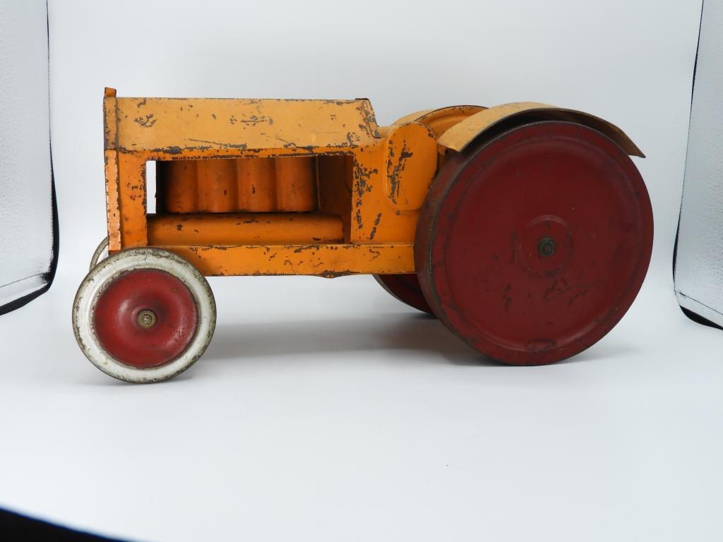 Tin toy tractor