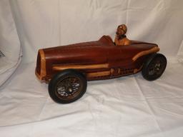 Replica roadster race car, 27"x11"