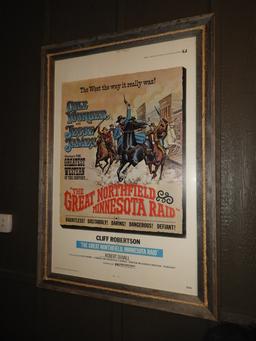 Framed movie poster "The Great Northfield Minnesot