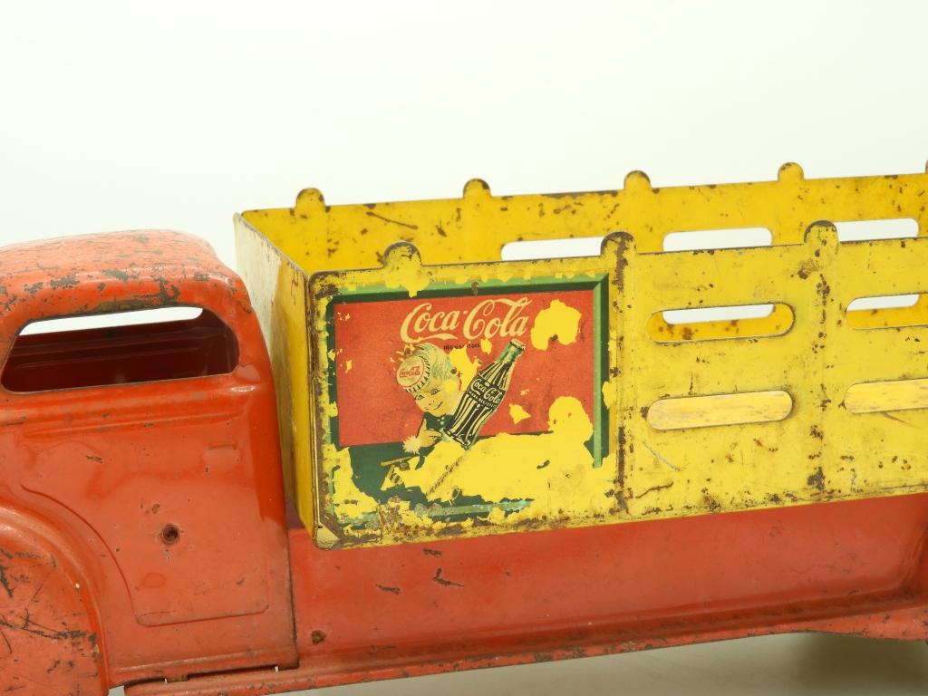 Marx stamped steel Coca-Cola stake side truck, 20"