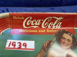Coca-Cola tray with stand, 1939, SST