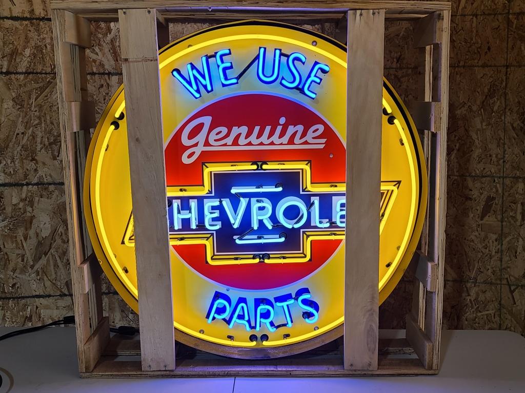 Chevy Genuine parts neon sign, 36in