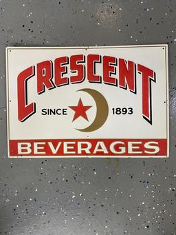 Crescent Beverages, embossed SST, 1930's