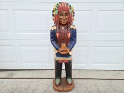 Hand carved wooden Indian