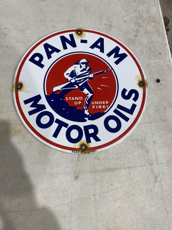 Pan-Am Motor Oils 12" SSP, dated 1931