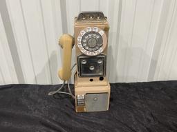 Old rotary pay phone