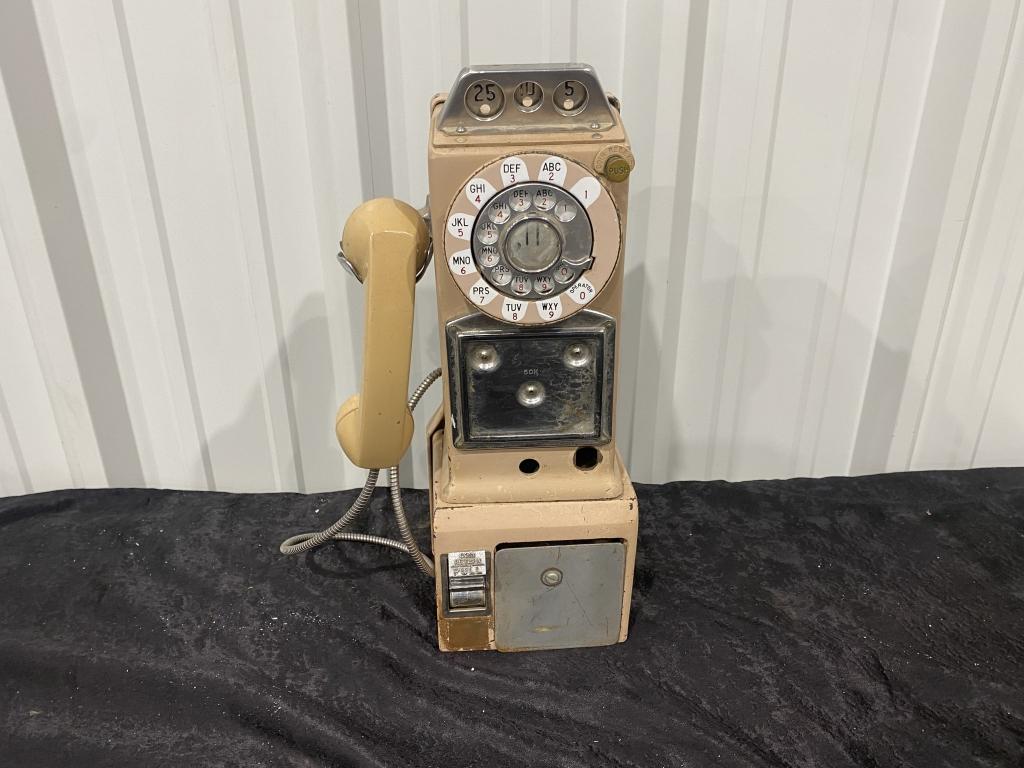 Old rotary pay phone