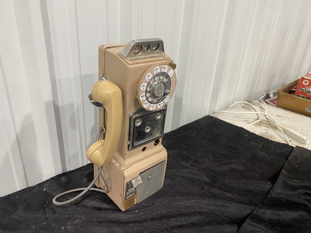 Old rotary pay phone