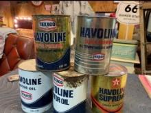 (5) quarts Havoline Oil, full