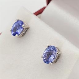 Sterling Silver Tanzanite Earrings - New!