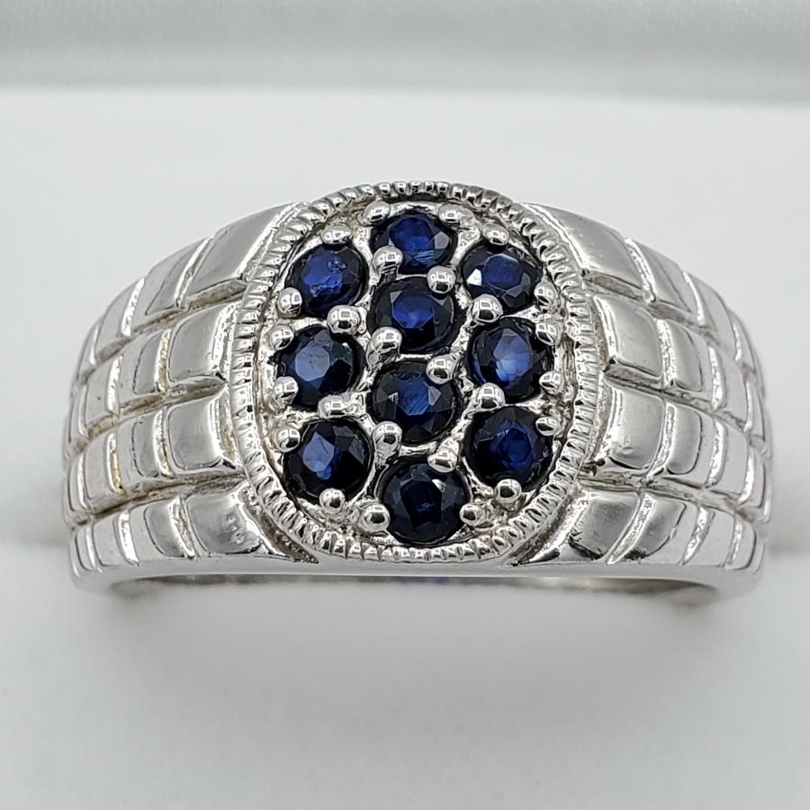 Sterling Silver Sapphire Ring - New!