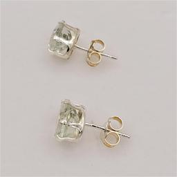 Sterling Silver Green Amethyst Earrings - New!