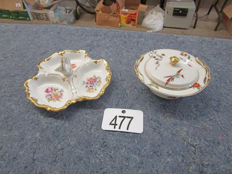Serving Tray & Limoges Bowl